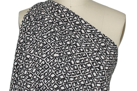 Small tile print ITY jersey