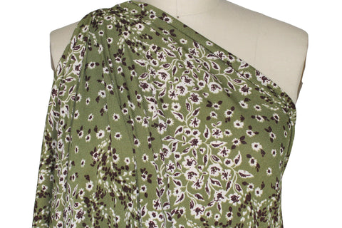 Floral crepe-finish ITY jersey 