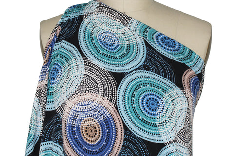 Geometric print textured ITY jersey