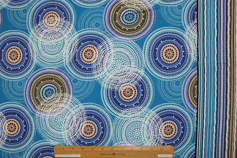 Geometric print textured ITY jersey