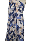 Blue brushstroke print lightweight jersey