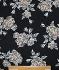 Floral print textured ITY jersey