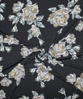 Floral print textured ITY jersey