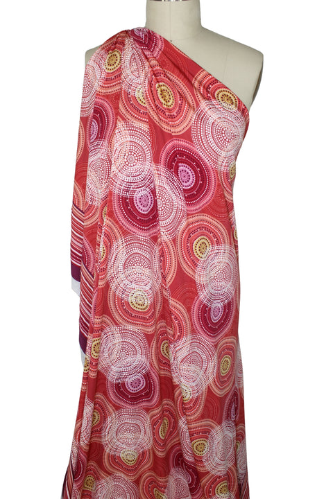 Geometric print textured ITY jersey