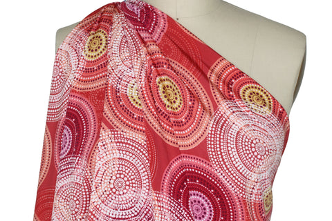 Geometric print textured ITY jersey