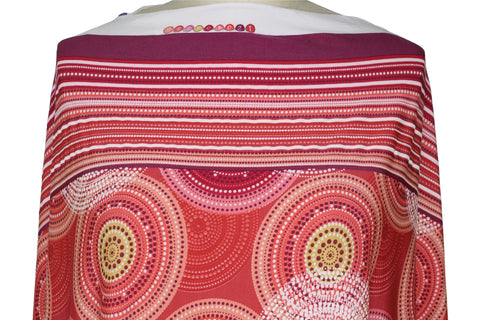 Geometric print textured ITY jersey