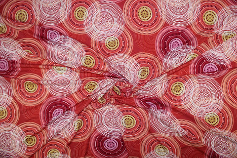 Geometric print textured ITY jersey
