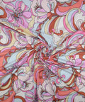 Mid-century modern style floral ITY jersey