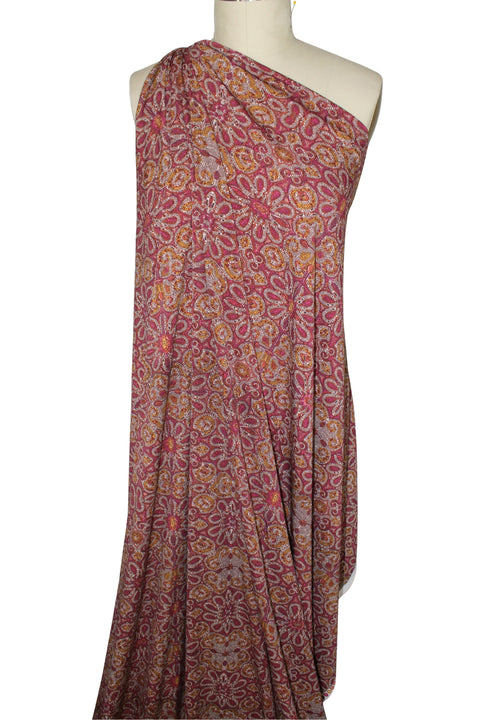 Floral/medallion print ITY jersey