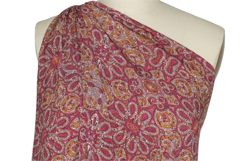 Floral/medallion print ITY jersey