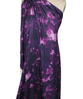 Digital print floral jersey in purples