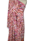 Border print 70s style ITY jersey