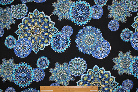 Mandala print border jersey