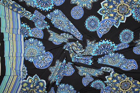Mandala print border jersey
