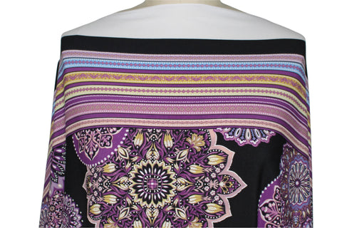Mandala print border jersey