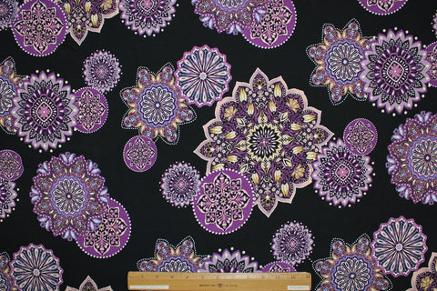 Mandala print border jersey