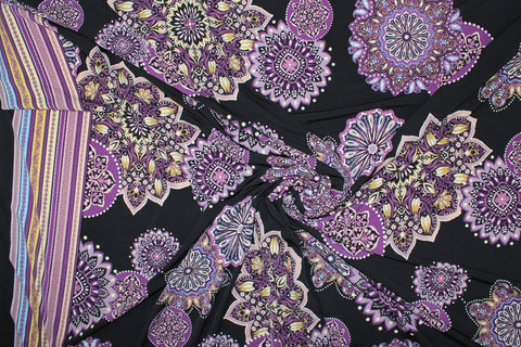 Mandala print border jersey