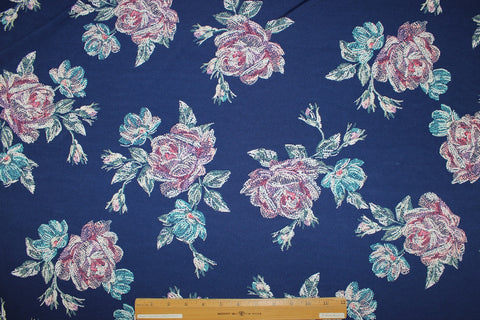 Floating Florals ITY Jersey - Blues/Purples