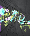 Floral panel print ITY jersey