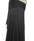 Tiny floral print jersey in black and white