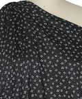Tiny floral print jersey in black and white