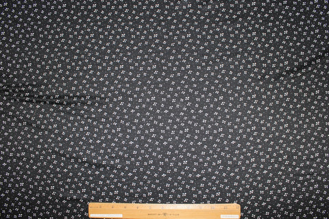 Tiny floral print jersey in black and white