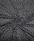 Tiny floral print jersey in black and white
