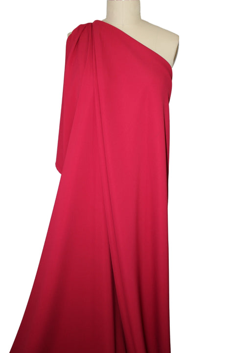 Easy Care Stretch Crepe - Deep Red