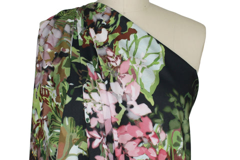 Oscar de la Renta Floral Crepe de Chine