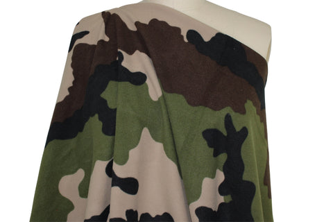 3 Yards of Haute Designer F-Word Double Cloth - Camo/Olive Drab