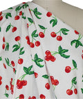 Cherry print cotton piqué