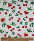 Cherry print cotton piqué