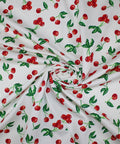 Cherry print cotton piqué