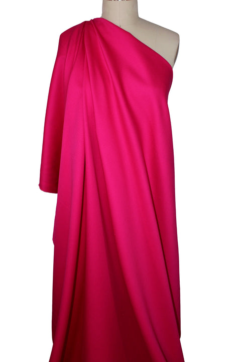 Pink cotton piqué fabric