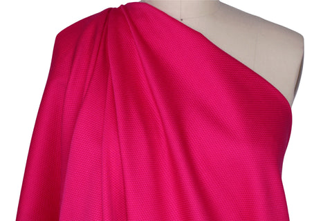Pink cotton piqué fabric