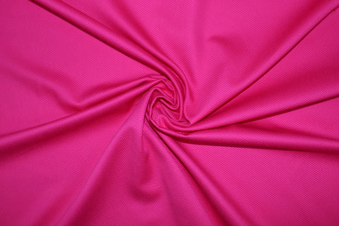 Pink cotton piqué fabric