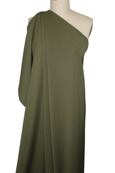 Easy Care Stretch Crepe - Army Green