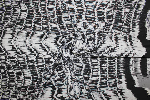 Border print pre-interfaced fabric