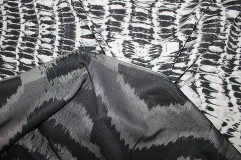 Border print pre-interfaced fabric