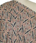 Closeup of Paisley rayon challis fabric on Mannequin