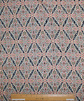 Paisley rayon challis fabric with ruler