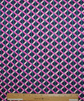 Geometric rayon challis fabric