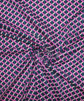 Geometric rayon challis fabric