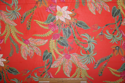 Floral rayon challis fabric
