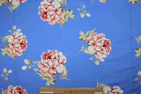 Peony print Italian rayon challis