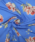 Peony print Italian rayon challis