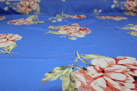 Peony print Italian rayon challis