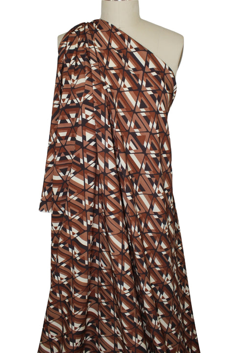 Geometric print rayon challis