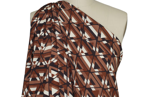 Geometric print rayon challis