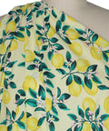 Lemon print rayon broadcloth fabric